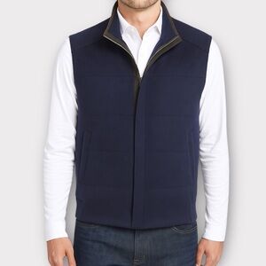 Peter Millar Men’s Vest XL Wool Cashmere Full Zip Snap Button Preppy Finance Bro